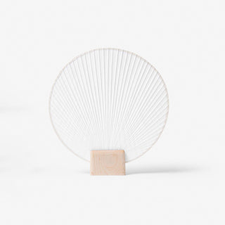 White Circle Fan - Hanji Paper - handmade