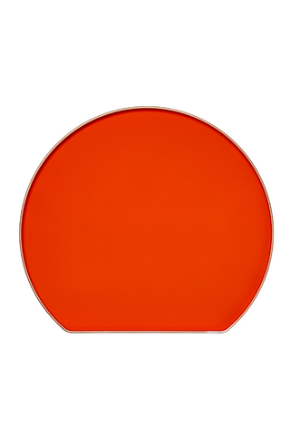 Tangerine half-moon lacquered tray
