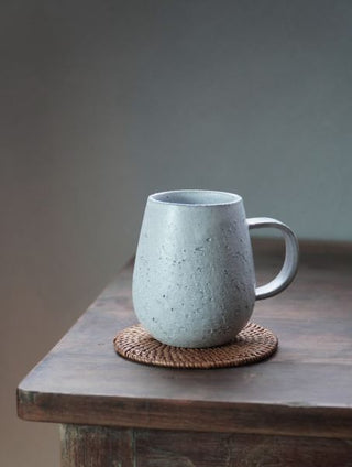 Jigu Matte Pewter coffee cup - H 8.5 ø 5.4 cm - Ceramic