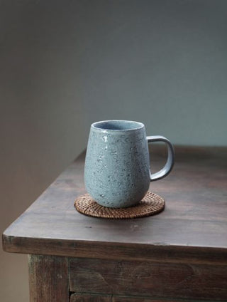 Tasse à café Jigu Gris perle brillant - H 8,5 ø 5,4 cm - Céramique