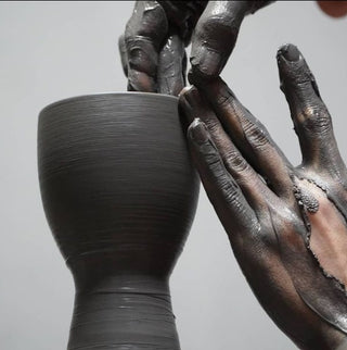 Jigu-Tasse Glänzend perlgrau – H 8,1 ø 6,7 cm – Keramik
